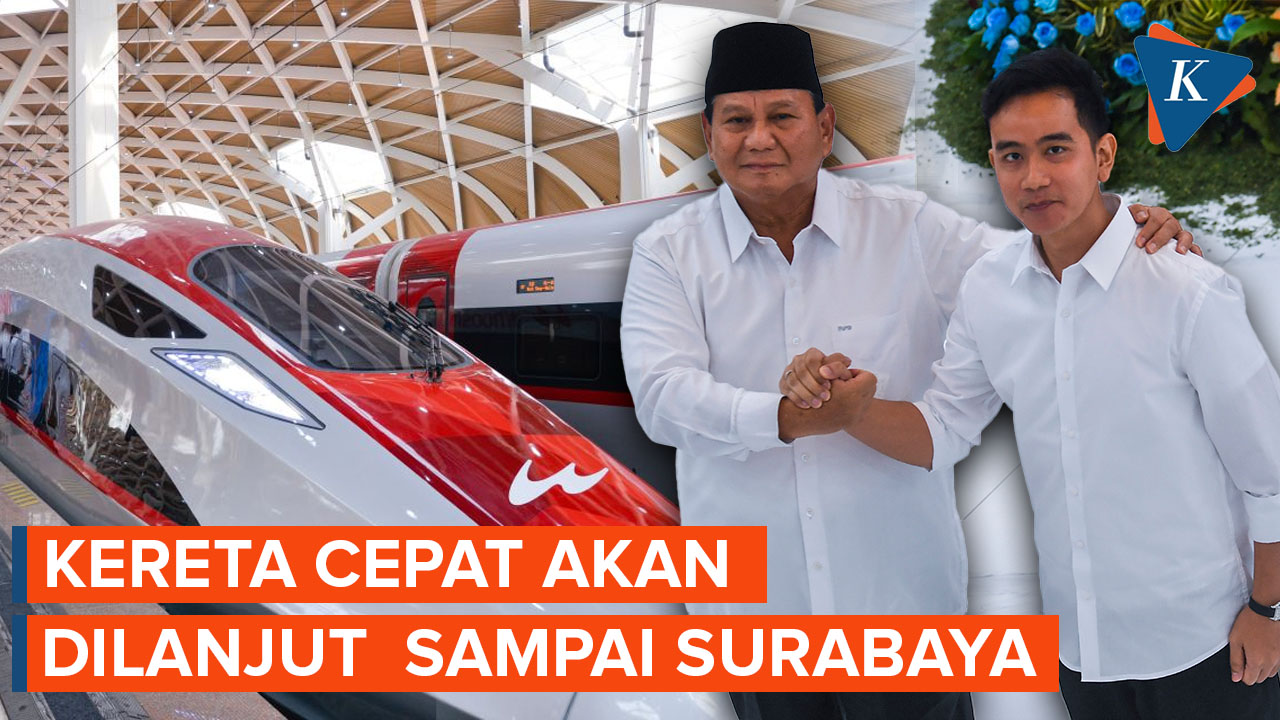 Video Prabowo Gibran Bakal Lanjutkan Proyek Kereta Cepat Sampai Surabaya