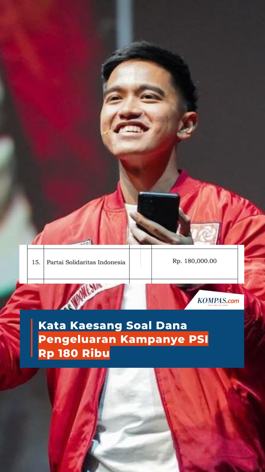 Kata Kaesang Soal Dana Pengeluaran Kampanye Psi Rp Ribu Shorts