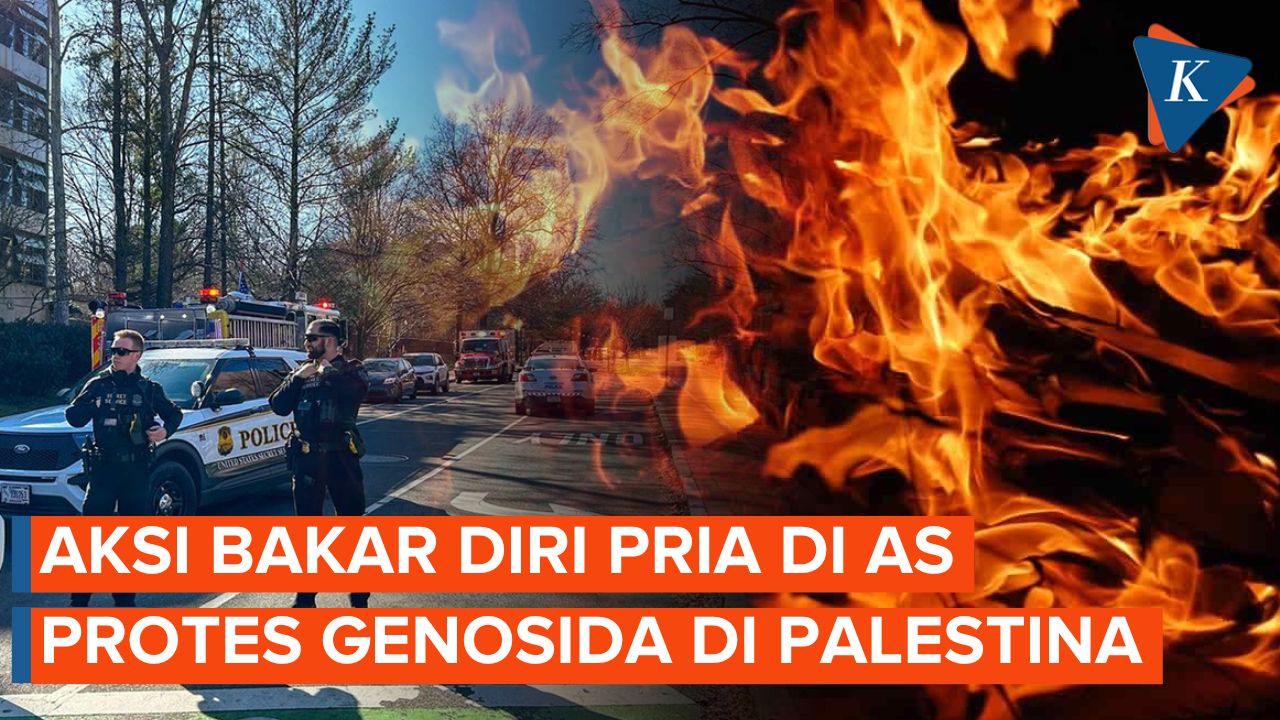 Pria Berseragam Angkatan Udara AS Bakar Diri Di Kedubes Israel