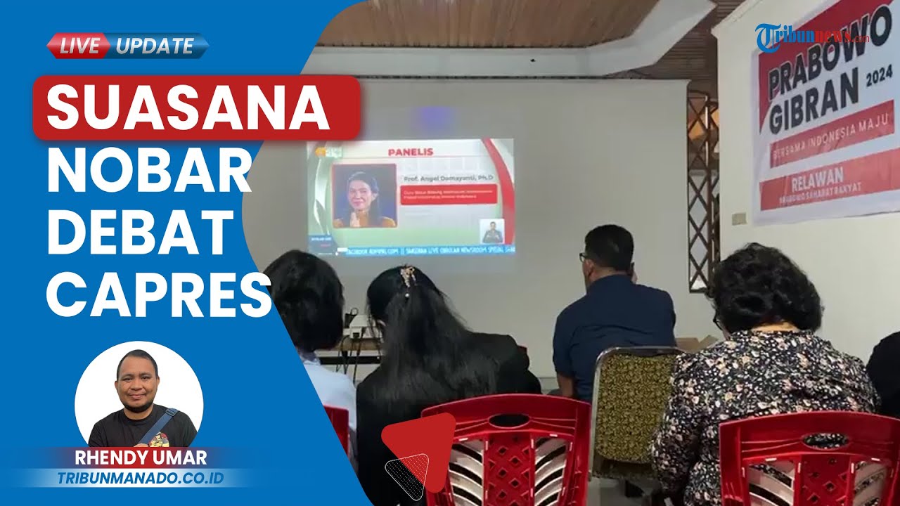 Video Teriakan Tuama Minahasa Menggema Saat Nobar Debat Capres Di