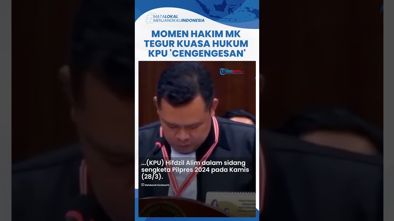 Reaksi Kuasa Hukum Kpu Saat Ditegur Hakim Mk Gegara Puji Puji Hasyim