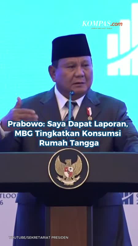 Prabowo: Saya Dapat Laporan, MBG Tingkatkan Konsumsi Rumah Tangga