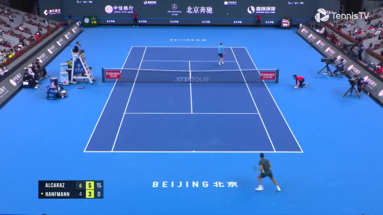 Carlos Alcaraz Hot Shot vs Y Hanfmann Beijing September 29 2023_131553_16x9.mp4