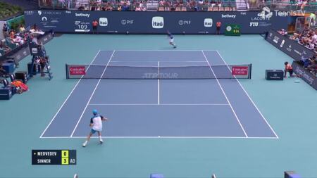 D. Medvedev vs. J. Sinner Match Highlights ATP Miami  USA Men Singles_Stadium March 29  2024