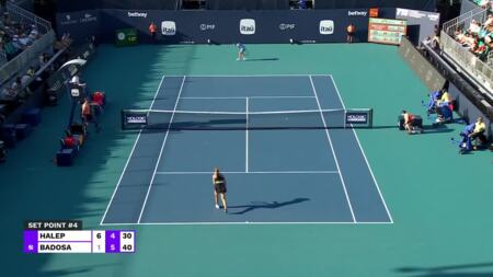 S Halep vs P Badosa Match Highlights WTA Miami USA Women Singles_Grandstand March 19 2024_16x9