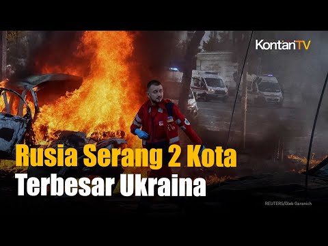 Rusia Serang Dua Kota Terbesar di Ukraina, Kyiv dan Kharkiv | KONTAN News