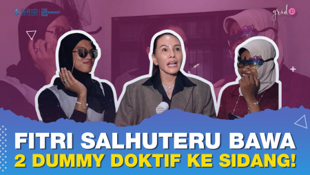 Bawa Dua Dummy Doktif, Fitri Salhuteru Hadiri Persidangan Richard Lee