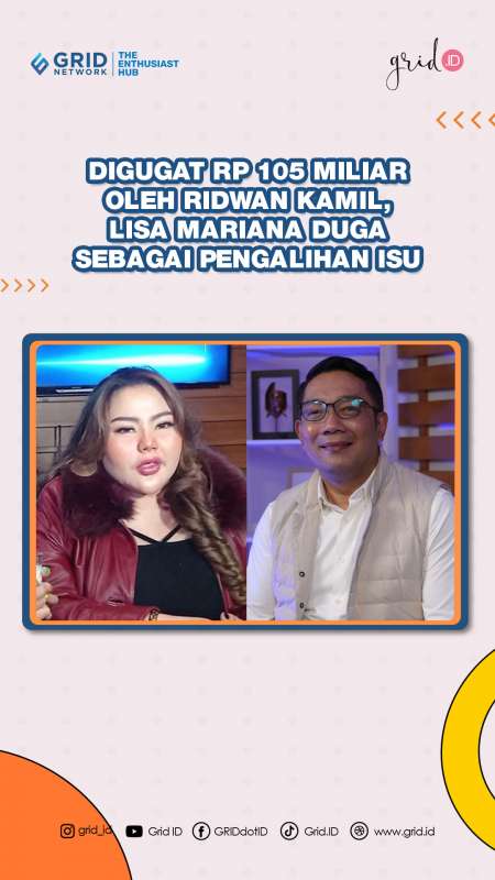 Digugat Rp 105 Miliar Oleh Ridwan Kamil, Lisa Mariana Sebut Ini Adalah Pengalihan Isu
