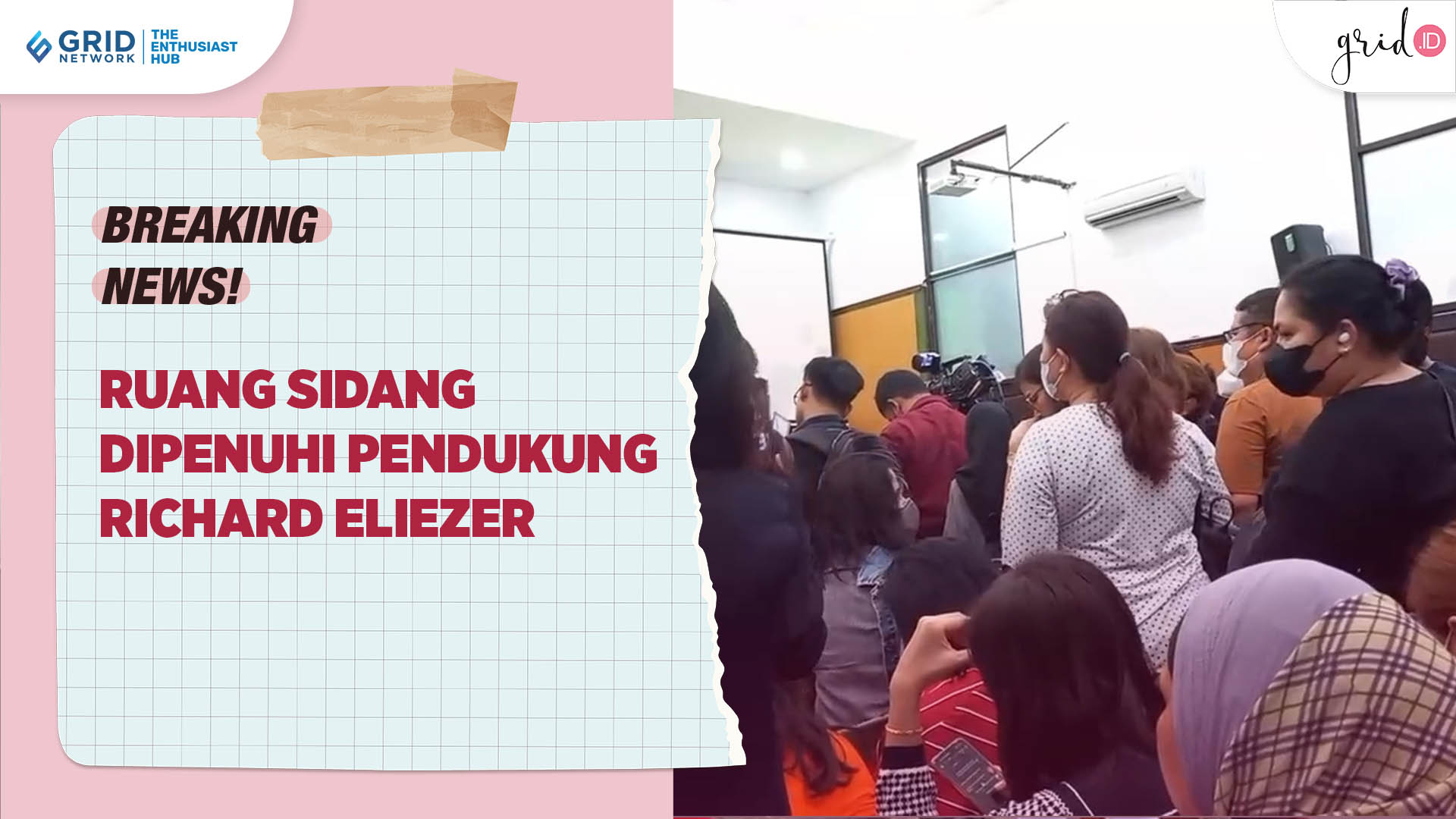 Berdesakan! Ruang Sidang PN Jakarta Selatan Dipenuhi Pendukung Richard Eliezer