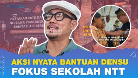 FOKUS BANTU SEKOLAH DAN AIR BERSIH! Aksi Nyata Denny Sumargo Bantu Korban Bencana di NTT