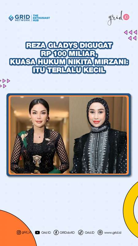 Reza Gladys digugat Rp 100 Miliar oleh Nikita Mirzani