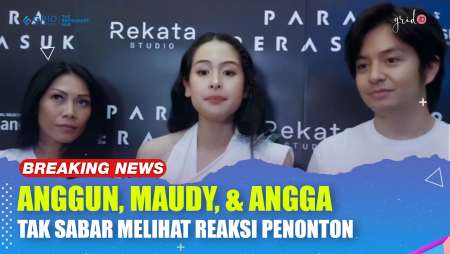 Anggun C. Sasmi, Maudy Ayunda, & Angga Yunanda Happy Saat Beradegan Kesurupan