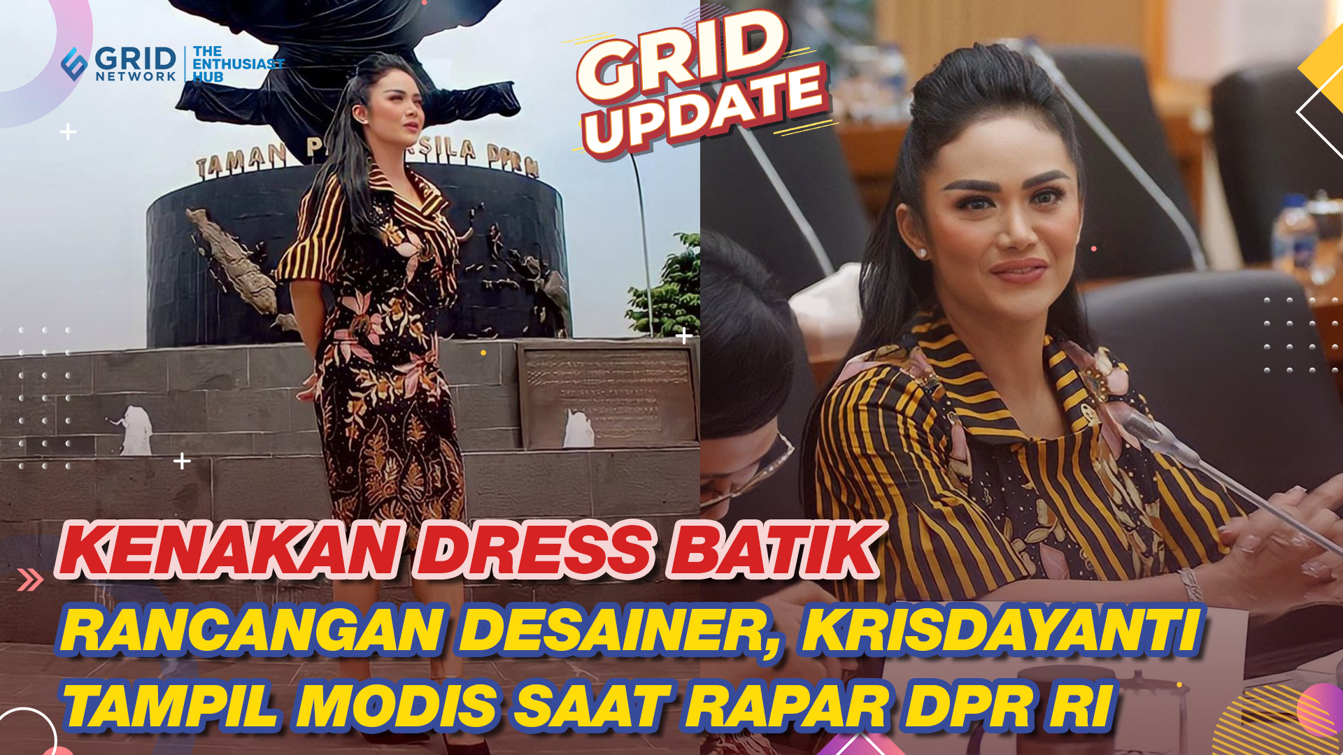 Tampil Modis Saat Rapat DPR-RI, Krisdayanti Bergaya Kenakan Dress Batik Rancangan Desainer Ternama!