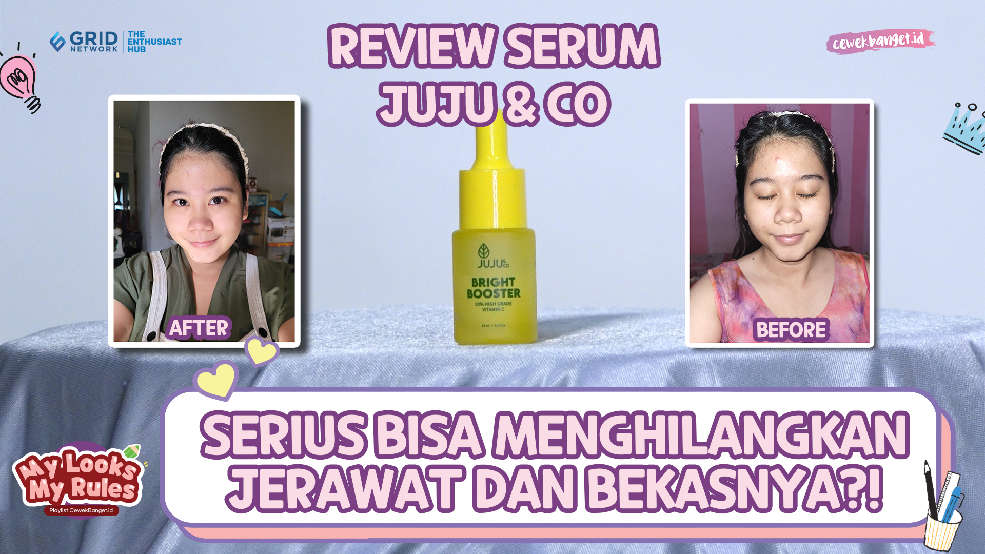 Review Juju & Co Bright Booster Brightening Serum di Kulit Kering dan Berjerawat Selama 1 Minggu Pem