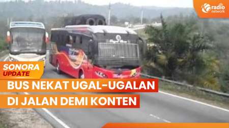 Demi Konten! Aksi Nekat Bus Ugal-Ugalan Sambil Telolet di Ciputat | SONORA UPDATE