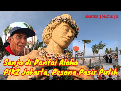 Senja di Pantai Aloha PIK2 Jakarta, Pesona Pasir Putih