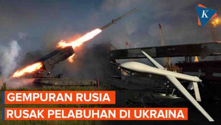 Serangan Rusia Rusak Pelabuhan Izmail di Sungai Ube