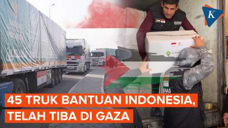 45 Truk Bantuan untuk Palestina dari Indonesia Tiba di Gaza