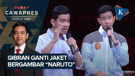 Jaket Logo Naruto Jadi Outfit Gibran di Debat Cawapres