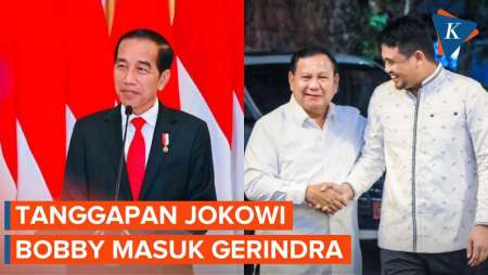 Respons Jokowi soal Bobby Gabung Gerindra