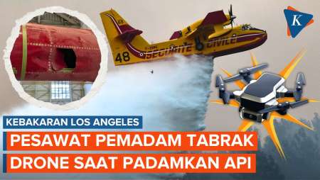 Pesawat Super Scooper Tabrak Drone saat Padamkan Kebakaran Los Angeles