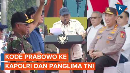 Saat Prabowo Bercanda, Kode Kapolri dan Panglima Bakal Awet