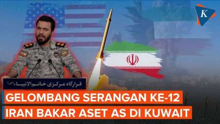 Gelombang Serangan Ke-12 Iran Hantam Kuwait, Pangkalan Militer AS Terbakar!