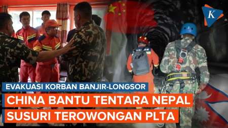 Aksi China Bantu Tentara Nepal Tembus Terowongan PLTA Demi Cari Korban Banjir-Longsor