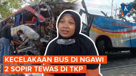 Kecelakaan Bus Eka dan Sugeng Rahayu di Ngawi, 2 Sopir Tewas di TKP