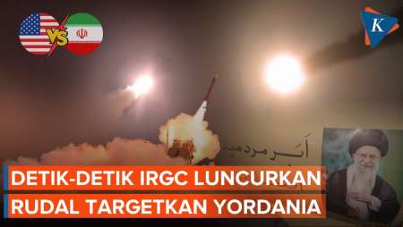 Detik-detik IRGC Iran Luncurkan Rudal ke Pangkalan Udara Pangeran Hassan Yordania