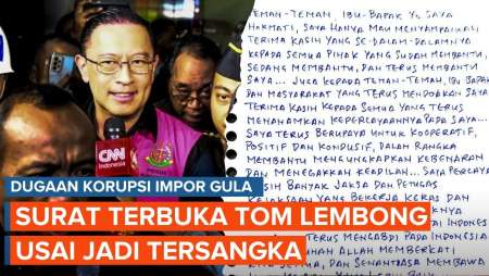 Tom Lembong Tulis Surat Terbuka Usai Jadi Tersangka Korupsi Impor Gula, Ini Isinya