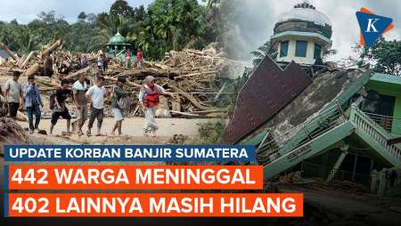 Update Korban Banjir Sumatera: 442 Orang Meninggal, 402 Masih Hilang