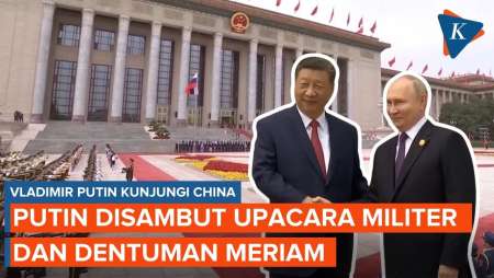 Tembakan Meriam Ikut Sambut Kedatangan Putin di China