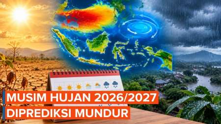 Musim Hujan 2026/2027 Diprediksi Mundur, Ini Jadwal Dan Wilayahnya