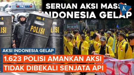 Tanpa Senjata Api! 1.623 Personel Polisi Amankan Aksi “Indonesia Gelap” 