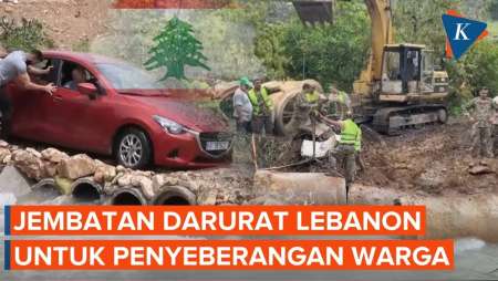 Infrastruktur Rusak Akibat Serangan Israel, Warga Dan Tentara Lebanon Buat Penyeberangan Darurat