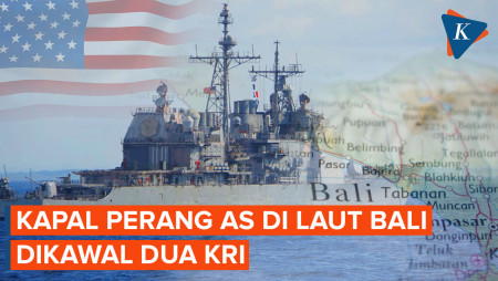 Momen Kapal Induk AS USS Ronald Reagan Berlayar di Laut Bali, Diamankan Dua Kapal Perang Indonesia