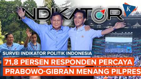 Survei Indikator: 71,8 Persen Responden Percaya Prabowo-Gibran Menang Pilpres 2024 Satu Putaran