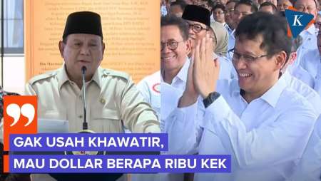 Prabowo Soal Rupiah Anjlok: Selama Purbaya Masih Bisa Senyum, Gak Usah Khawatir