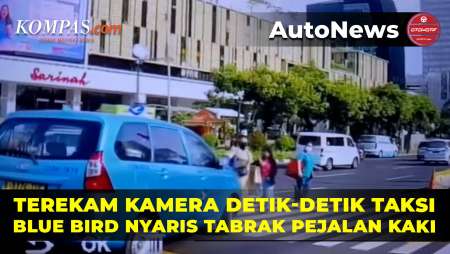 Video Taksi Blue Bird Ugal-ugalan, Nyaris Tabrak Pejalan Kaki