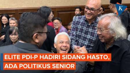 Sejumlah Elite PDI-P Hadiri Sidang Hasto, Ada Ganjar dan Panda Nababan