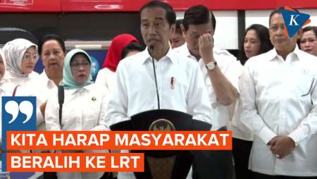 Jokowi Ajak Warga Cibubur dan Bekasi Tinggalkan Kendaraan Pribadi Naik…