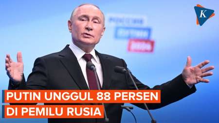 Nyaris Tak Terkalahkan, Putin Unggul 88 Persen di Pemilu Rusia