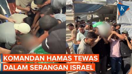 Komandan Hamas Tewas Diserang Israel, Jenazah Diarak Untuk Dimakamkan