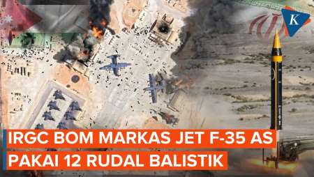 Iran Bombardir Markas F-35 AS di Yordania Pakai 12 Rudal Balistik