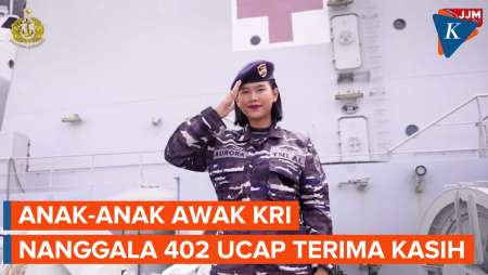 Momen Putra-Putri Awak KRI Nanggala 402 Ucapkan Terima Kasih ke Jokowi