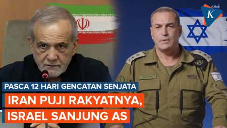Momen Presiden Iran Puji Rakyatnya, Israel Menyanjung AS di Masa Gencatan Senjata
