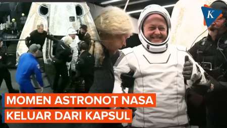 Pulang Lebih Cepat, Momen 4 Astronot NASA Keluar Dari Kapsul Setelah Mendarat Di Bumi