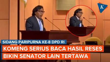 Serius Baca Laporan Hasil Reses, Komeng: Sidang Paripurna Nih...