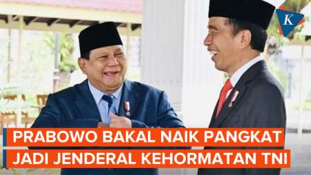 Jokowi Akan Berikan Pangkat Jenderal Kehormatan ke Prabowo